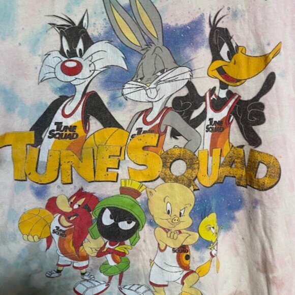 Space Jam A New Legacy Tune Squad Women's Tie-Dye Graphic T-Shirt Size M/M - Picture 4 of 7